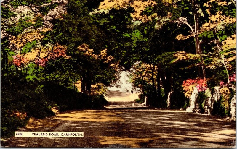 Yealand Rd Carnforth Postcard PM Lancashire Cancel WOB Note VTG Vintage 