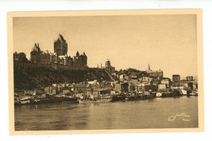 Canada - QC, Quebec City. Chateau Frontenac and Lower Town