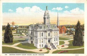 Salem Oregon Marion County Court House Antique Postcard J62010