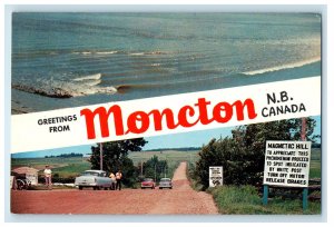 1960 Multiview, Greetings from Moncton New Brunswick Canada Posted Postcard