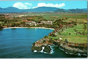 Aerial View Kalapaki Beach Kauai Hawaii Postcard