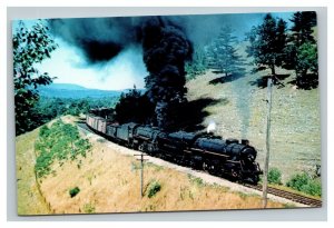 Vintage 1951 Postcard Rutland Railroad Locomotive Traveling to Bellows Falls VT