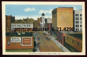 h1232 - REGINA Saskatchewan 1930s 11th Avenue. Tram. Billiards.