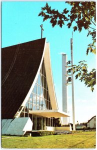 VINTAGE POSTCARD THE CHURCH OF SAINT RAPHAEL AT JONQUIERE QUEBEC CANADA
