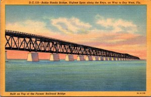 Florida Keys Bahia Honda Bridge 1952 Curteich