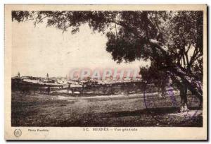 Old Postcard Morocco Meknes General view