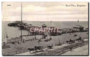 Old Postcard Brighton West Pier