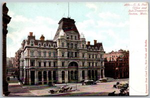 Boston Massachusetts c1906 Postcard US Post Office And Sub Treasury Building