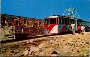 Trains Pikes Peak Cog Railway At Depot and Observation Tower Colorado