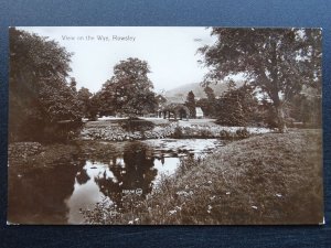 Derbyshire Bakewell ROWSLEY View on the River Wye c1911 RP Postcard by Valentine