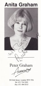 Anita Graham Last Of The Summer Wine Crossroads Hand Signed Photo