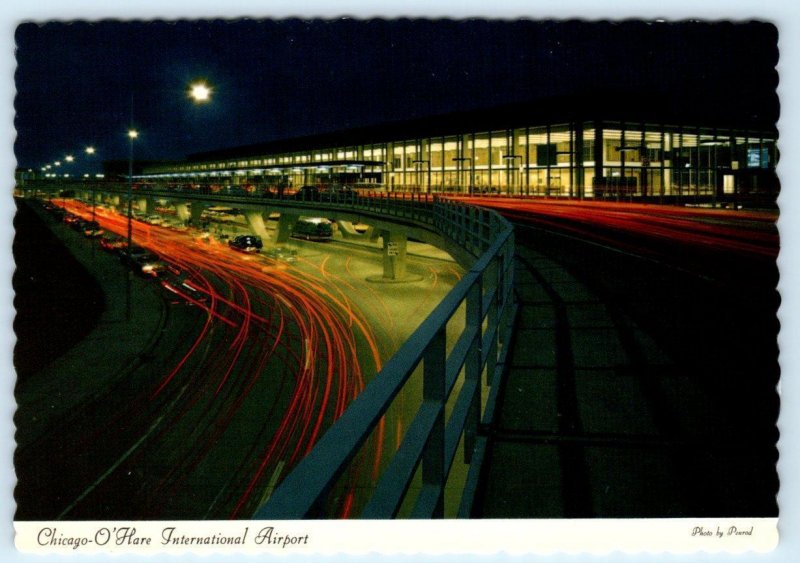 2 Postcards CHICAGO, IL~ Terminal O'HARE INTERNATIONAL AIRPORT Interior 4x6