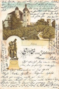 Germany Gruss aus Saeckingen litho vintage postcard