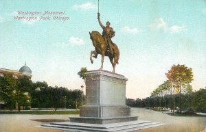 United States Chicago Illinois Washington Equestrian Monument