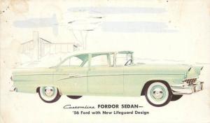 Artist impression 1956 Ford Customline Fordor Sedan Mancuso postcard 1168