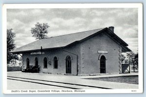 Dearborn Michigan Postcard Smith's Creek Depot Greenfield Village c1940 Vintage