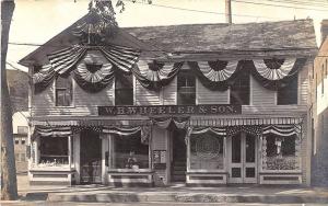 Springfield VT W. H. Wheeler & Son Store Front Real Photo Postcard