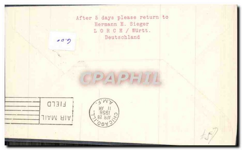 Letter Hamburg Chicago April 28, 1956 Lufthansa