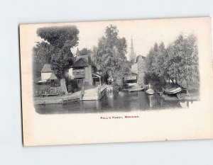 Postcard Pulls Ferry Norwich England