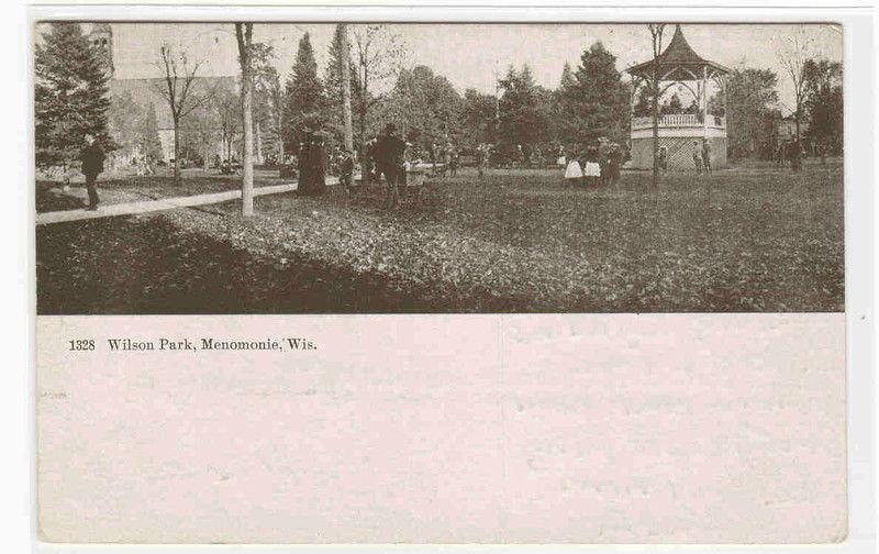 Wilson Park Menomonie Wisconsin 1910 postcard