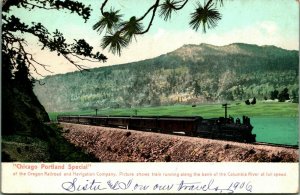 Chicago Portland Special 1906 Oregon Railroad Rochester UDB Postcard UNP Unused 