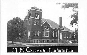 Mankato KS M. E. Church 1951 Real Photo postcard