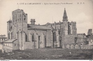 CARCASSONNE, France, 1910-1920s, Cite de Carcassonne - Eglise Saint-Nazaire