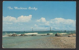 Michigan The Mackinac Bridge Straits of Mackinac Opened November 1st 1957 Chrome