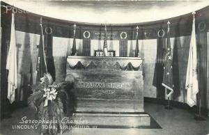 IL, Springfield, Illinois, Sarcophagus Chamber, Lincoln's Tomb, RPPC