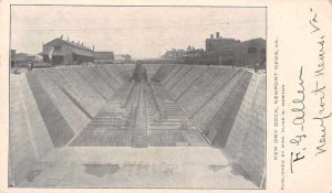 Newport News Virginia New Dry Dock Shipbuilding Vintage Postcard JE359679