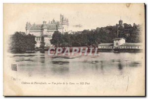 Old Postcard Chateau de Pierrefonds View from the station