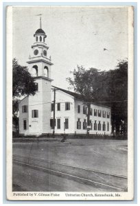 1923 Unitarian Church, Kennebunk Maine ME Posted Vintage V Gilman Fiske Postcard