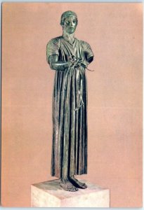 Postcard - Bronze statue of the Charioteer - Delphi, Greece