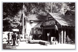 Postcard Guernewood Park California Office Tavern RPPC Real Photo Card