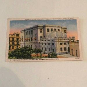 VINTAGE UNUSED POSTCARD PALACE OFTHE JUSTICE & NATL. ASSEMBLY PANAMA CITY