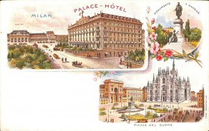 ab1368 - VINTAGE POSTCARD - MILAN City: Palace Hotel - Piazza del Duomo-