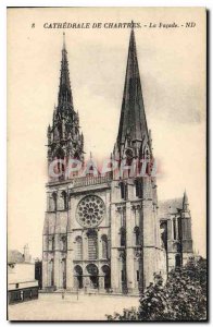 Postcard Old Cathedral of Chartres The front