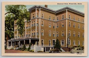 Waterville ME Maine Elmwood Hotel Postcard W27