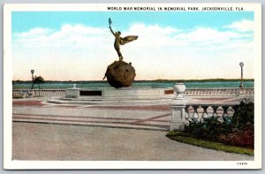 Vtg Jacksonville Florida FL World War Memorial Park 1920s Old View Postcard