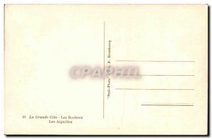 Old Postcard La Grande Cote Les Rochers Needles