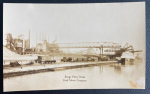 Mint Usa Real Picture Postcard Rouge Plant Docks Ford Motor Co