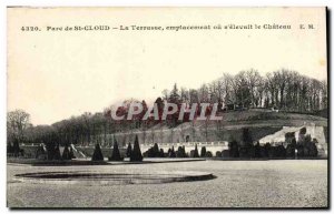 Old Postcard Parc de St Cloud La Terrasse location or s rose the Chateau
