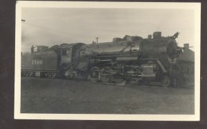 RPPC PUEBLO COLORADO D&RGW RAILROAD TRAIN ENGINE REAL PHOTO POSTCARD