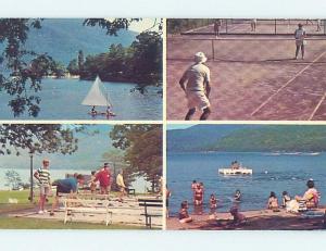 Unused Pre-1980 RESORT SCENE Adirondacks - Silver Bay - Lake George NY c4316