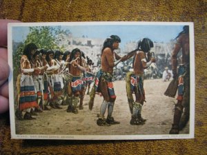 Vintage Unused Postcard Hopi Indian Snake Dance Fred Harvey Phostint #H-2071