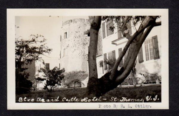 Blue Beard Castle Hotel St Thomas US Virgin Islands Postcard Real Photo  RPPC