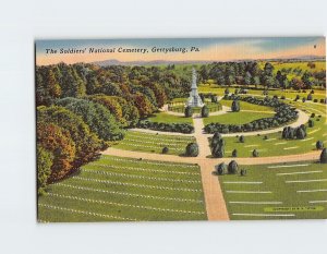 Postcard The Soldiers National Cemetery, Gettysburg, Pennsylvania