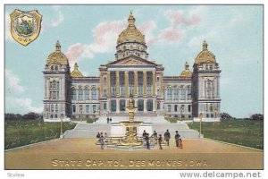 Coat Of Arms, State Capitol, Des Moines, Iowa, 1900-1910s