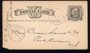 One Cent 1882 Postal Card -- Postcard U30