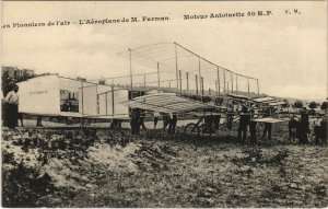 PC AVIATION, L'AÃROPLANE DE M. FARMAN, Vintage Postcard (b38254)